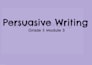 provide expert writing modules for grade 5